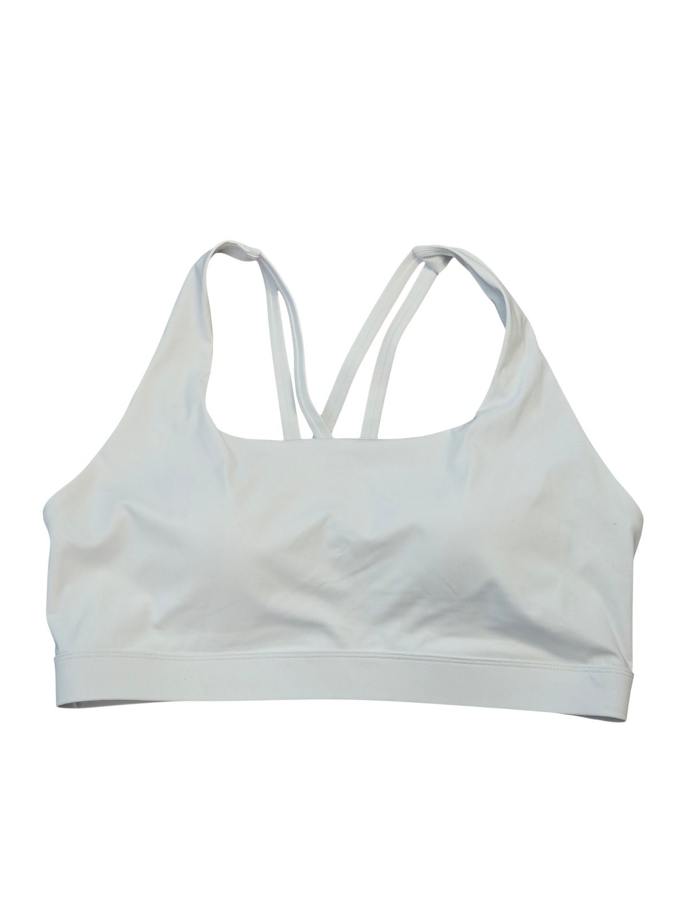 NWOT Running Girl Criss-Cross Back Strappy Padded Sports Bra White Plus-Size XXL
